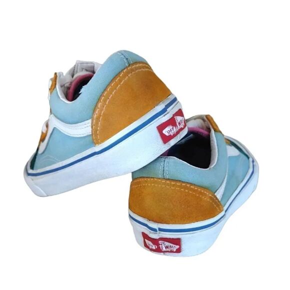 VANS Old Skool Blue Colorblock Suede Canvas Skate Sneakers W6 Y4.5 - Picture 7 of 16